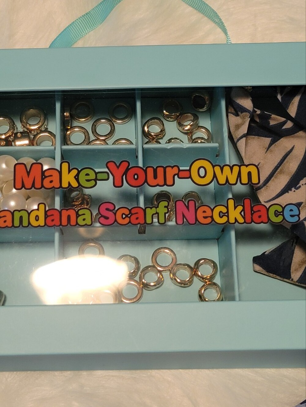 DIY Bandana Scarf Necklace Kit w/ Charms & Beads